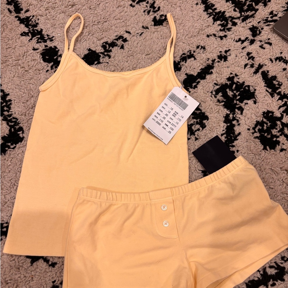 Brandy Melville butter yellow Pajama Set